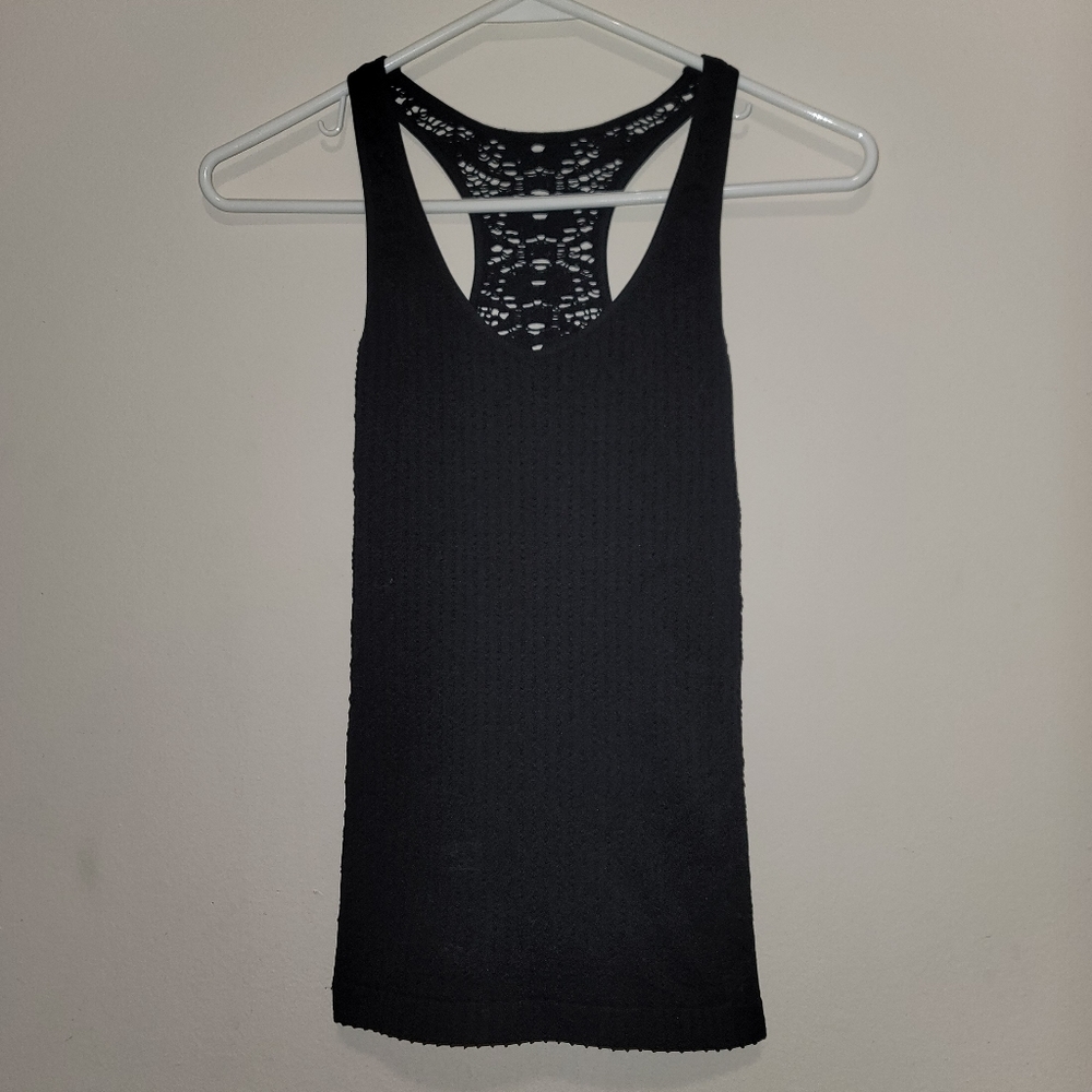 Free People Intimately Stretchy Black Racerback Tank Size xs/s